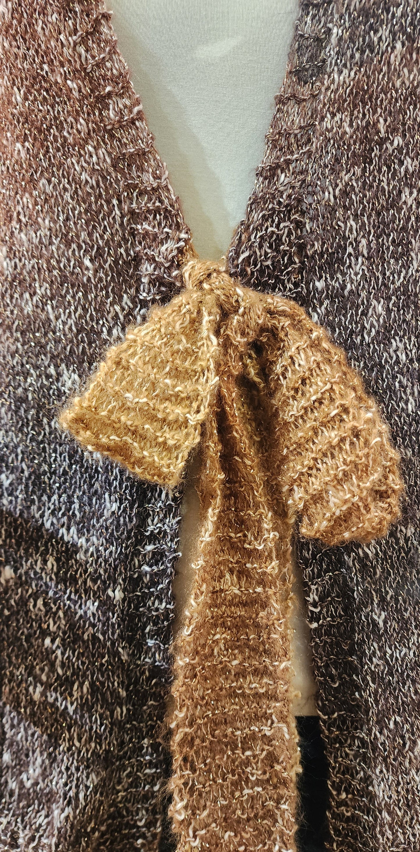 Sweater ombre rust and Gold
