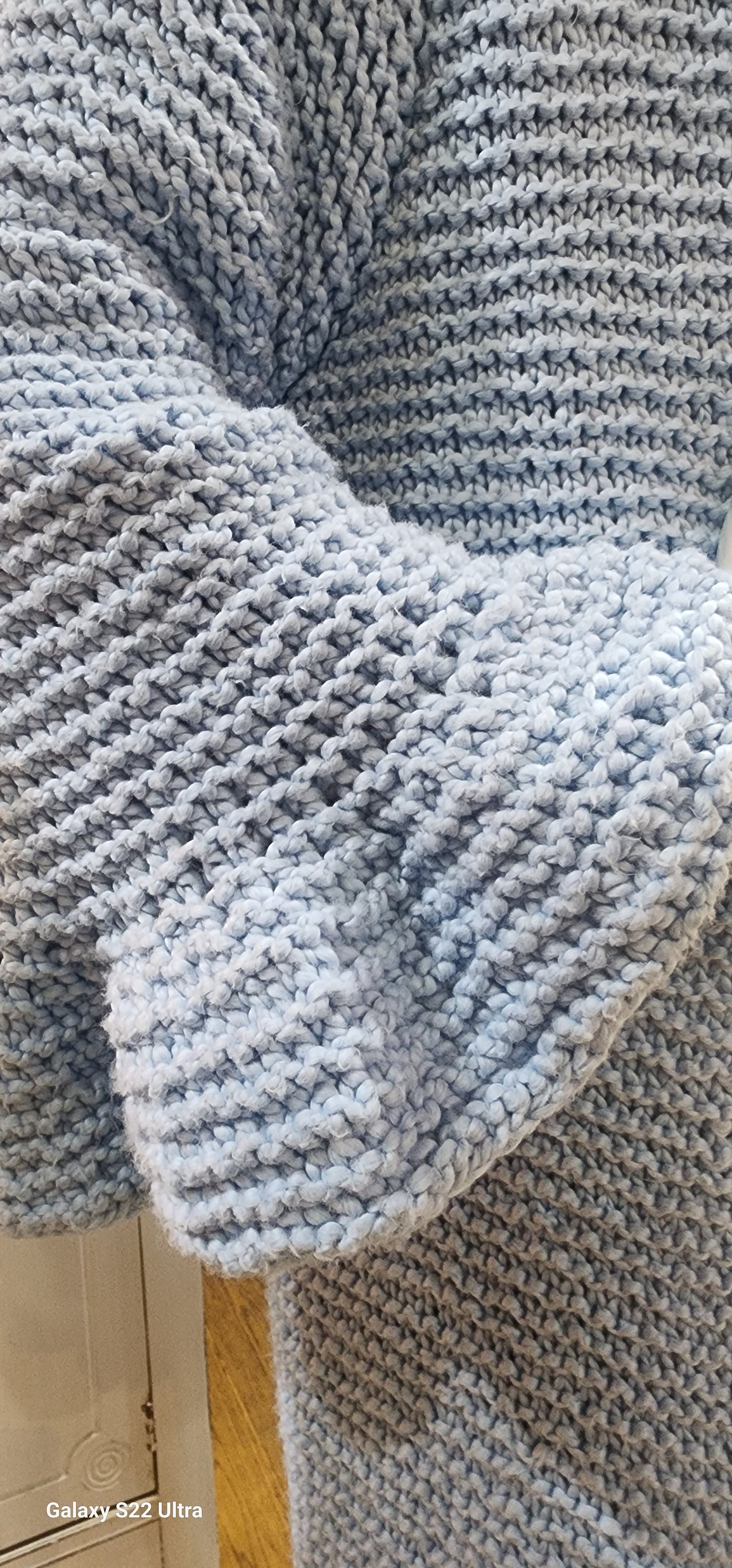 Sweater Blue raglan sweater coat