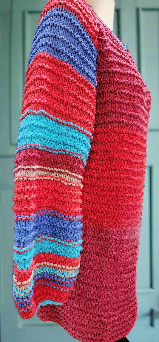 Sweater multi cotton with pockets