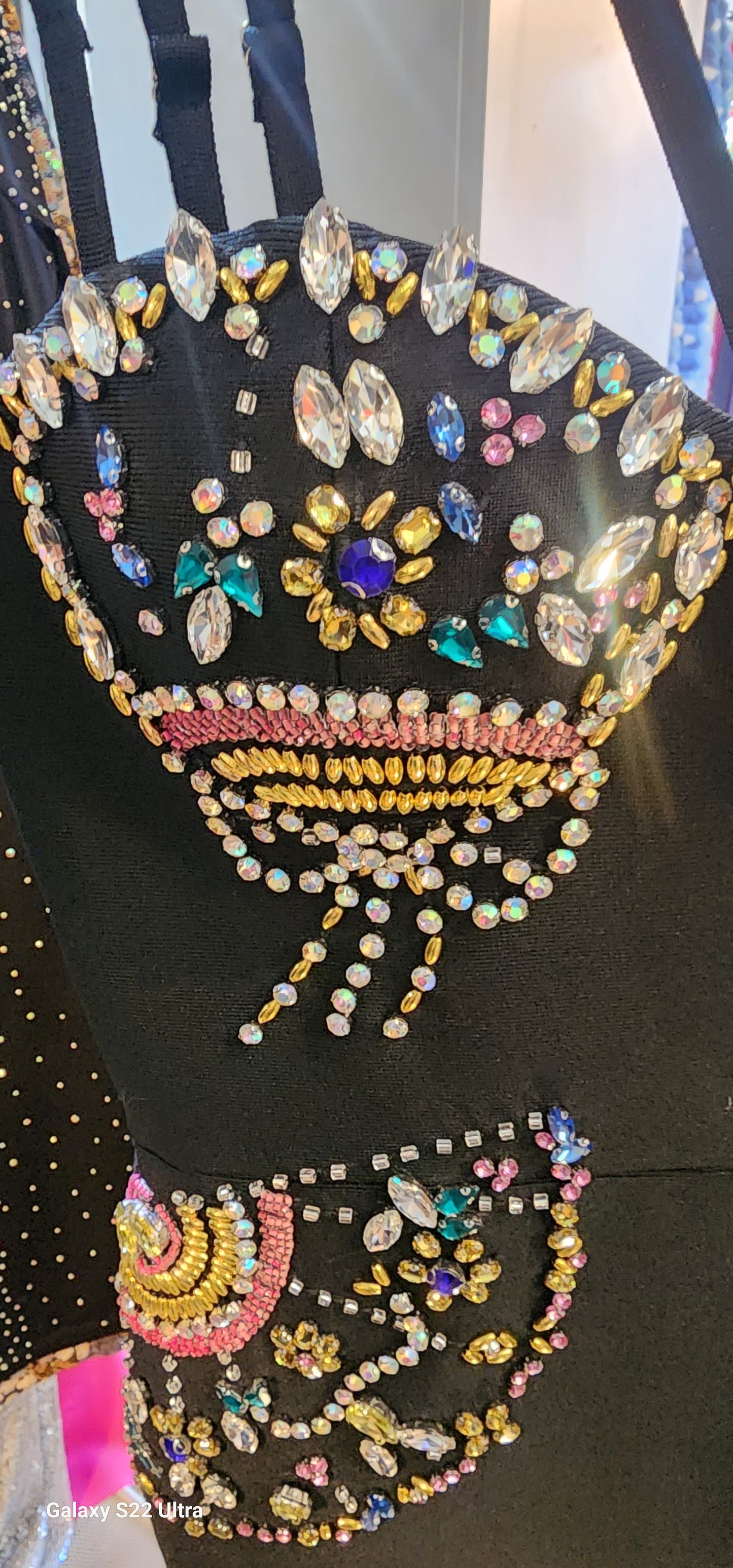 Dress Bustier rhinestone bandage midi length