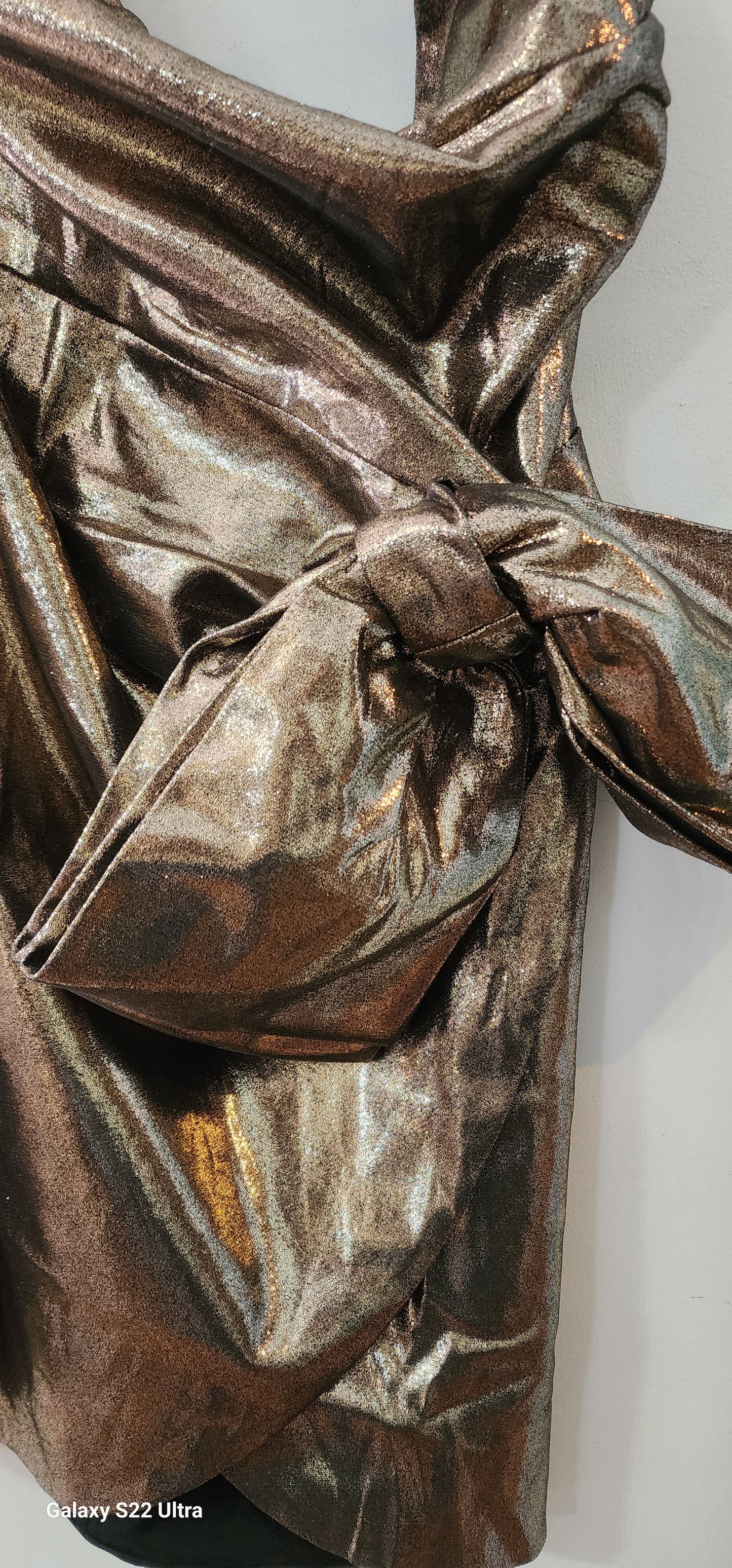 Dress Gold Metallic strapless