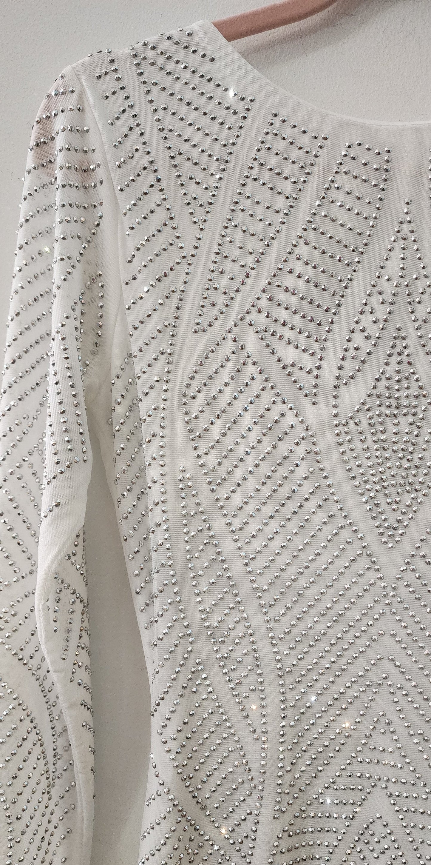Dress White studded sparkle