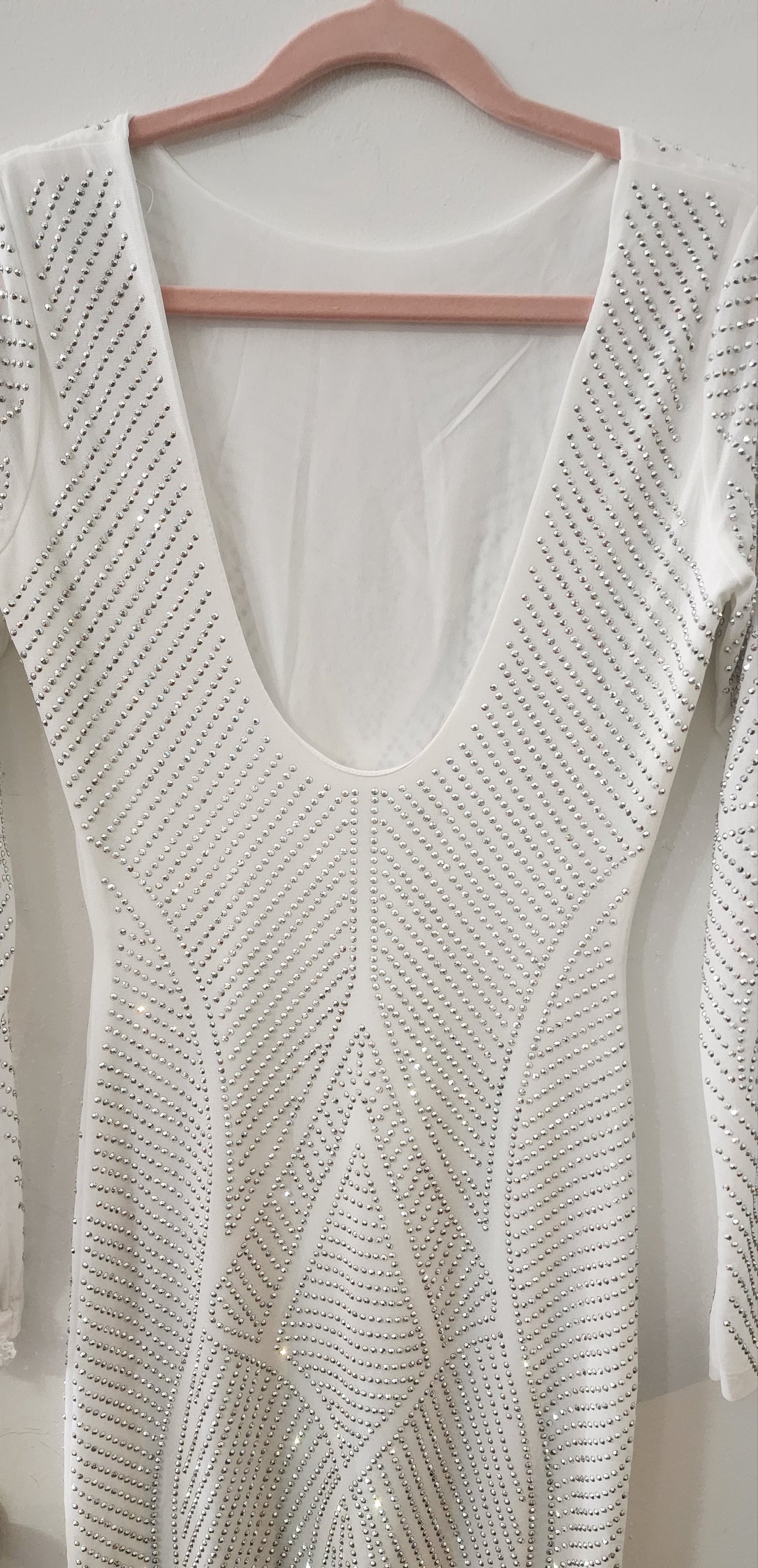 Dress White studded sparkle