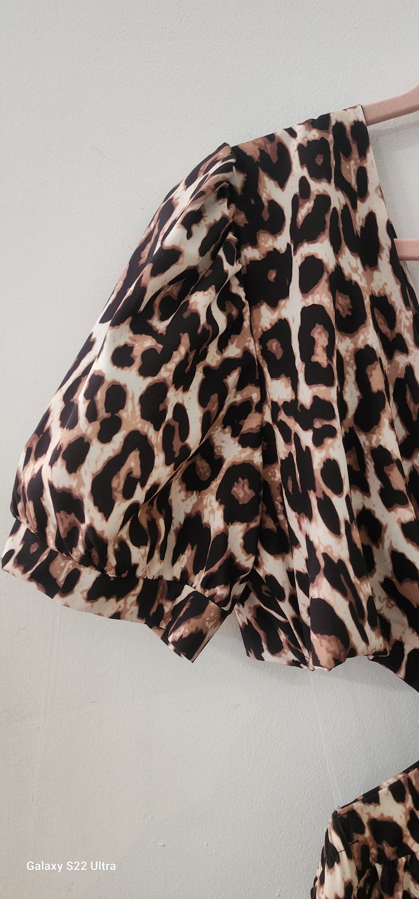 Dress animal print cut out maxi