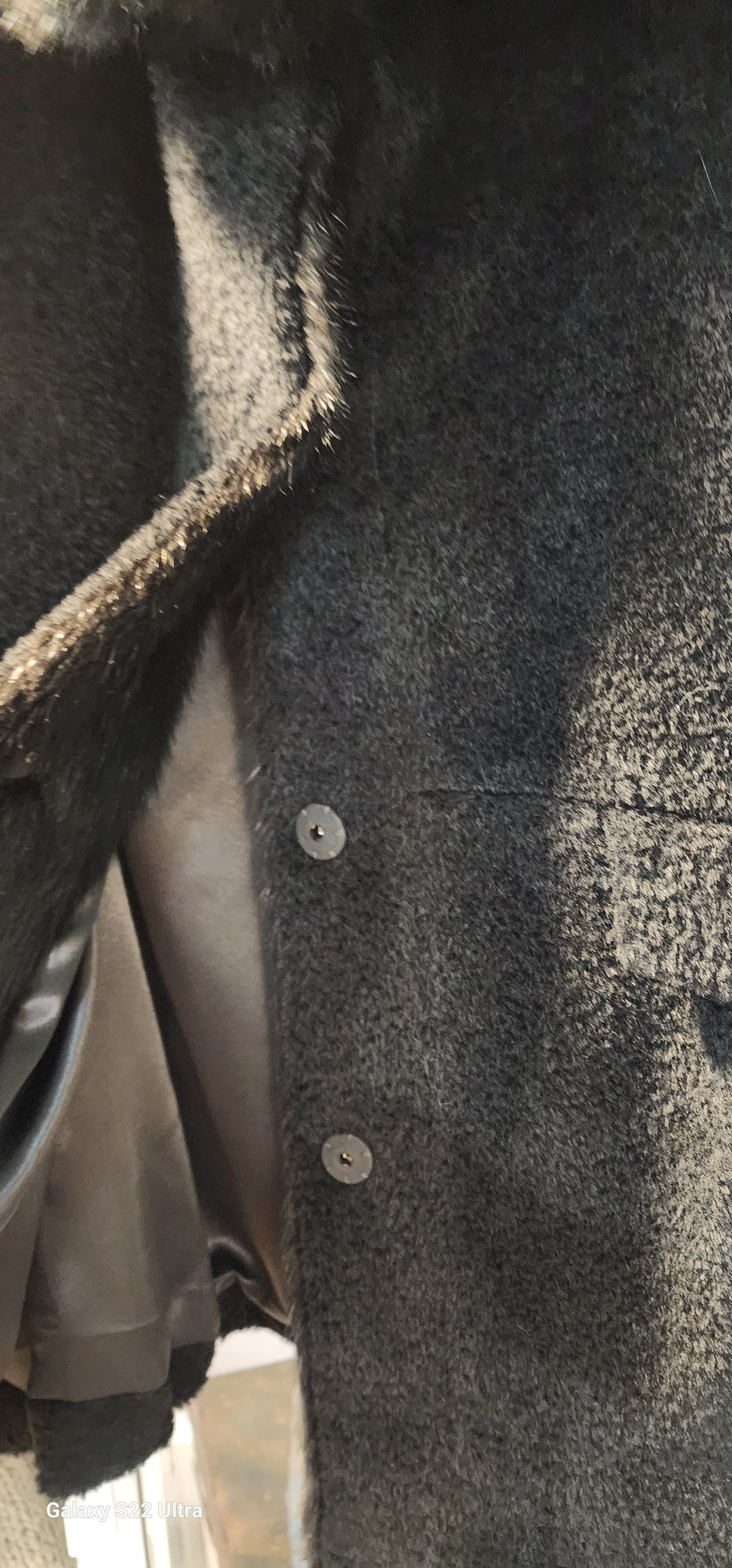 Coat alpaca flare with fur