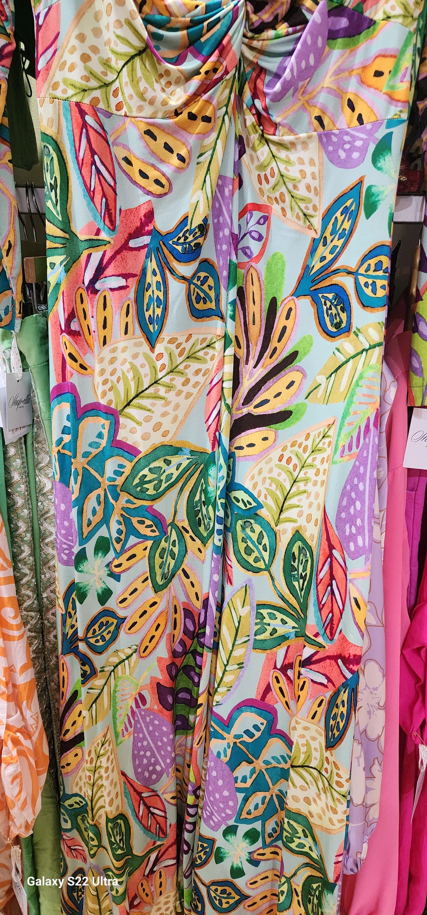 Barcelona Mint green multi maxi