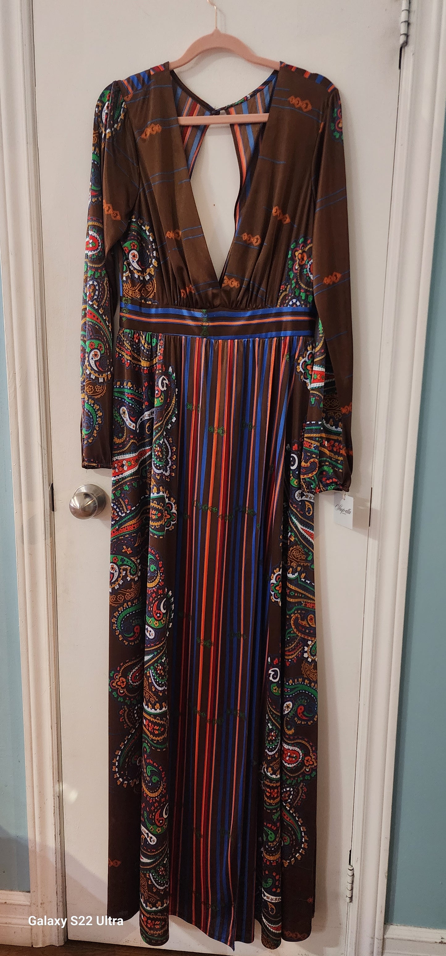 Dress Brown boho maxi dress