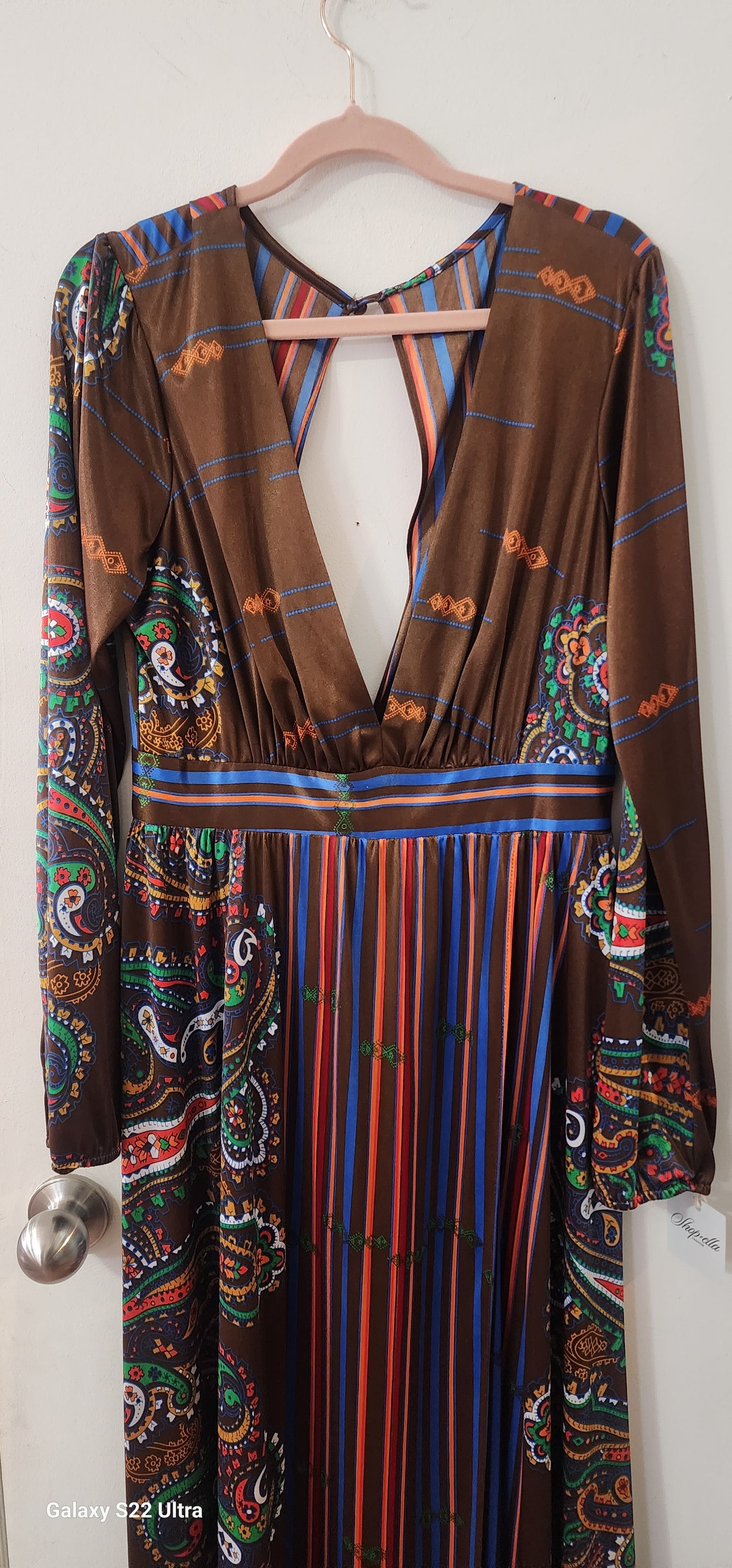Dress Brown boho maxi dress