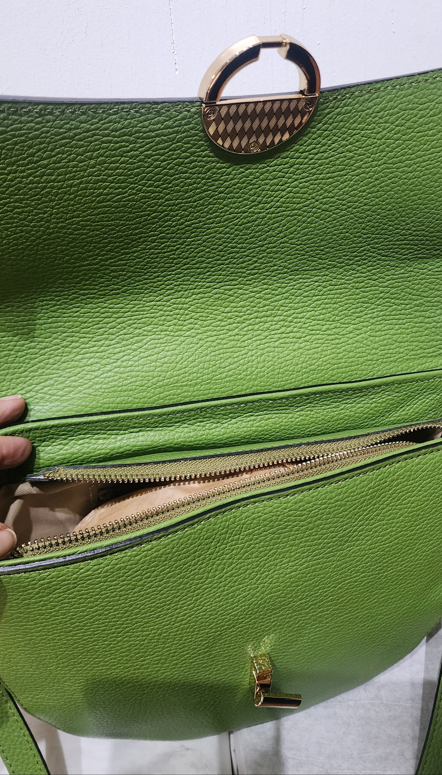 Bag Italian leather half moon bag