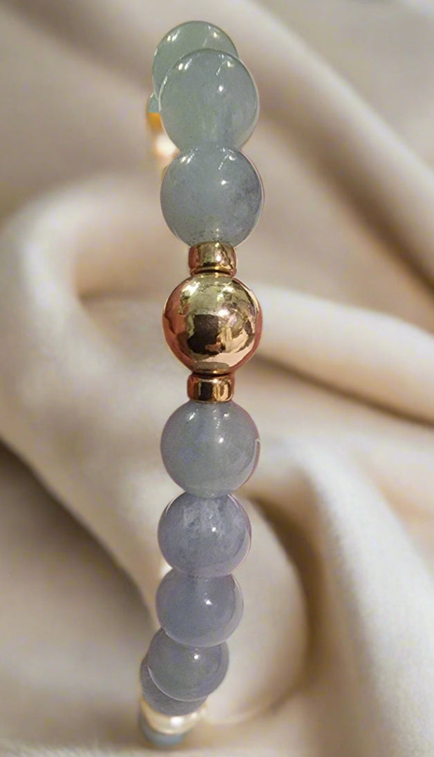 Jewelry Aquamarine 14kt plated beads