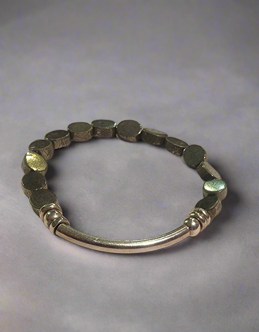 Jewelry Pyrite and 925 silver bracelet