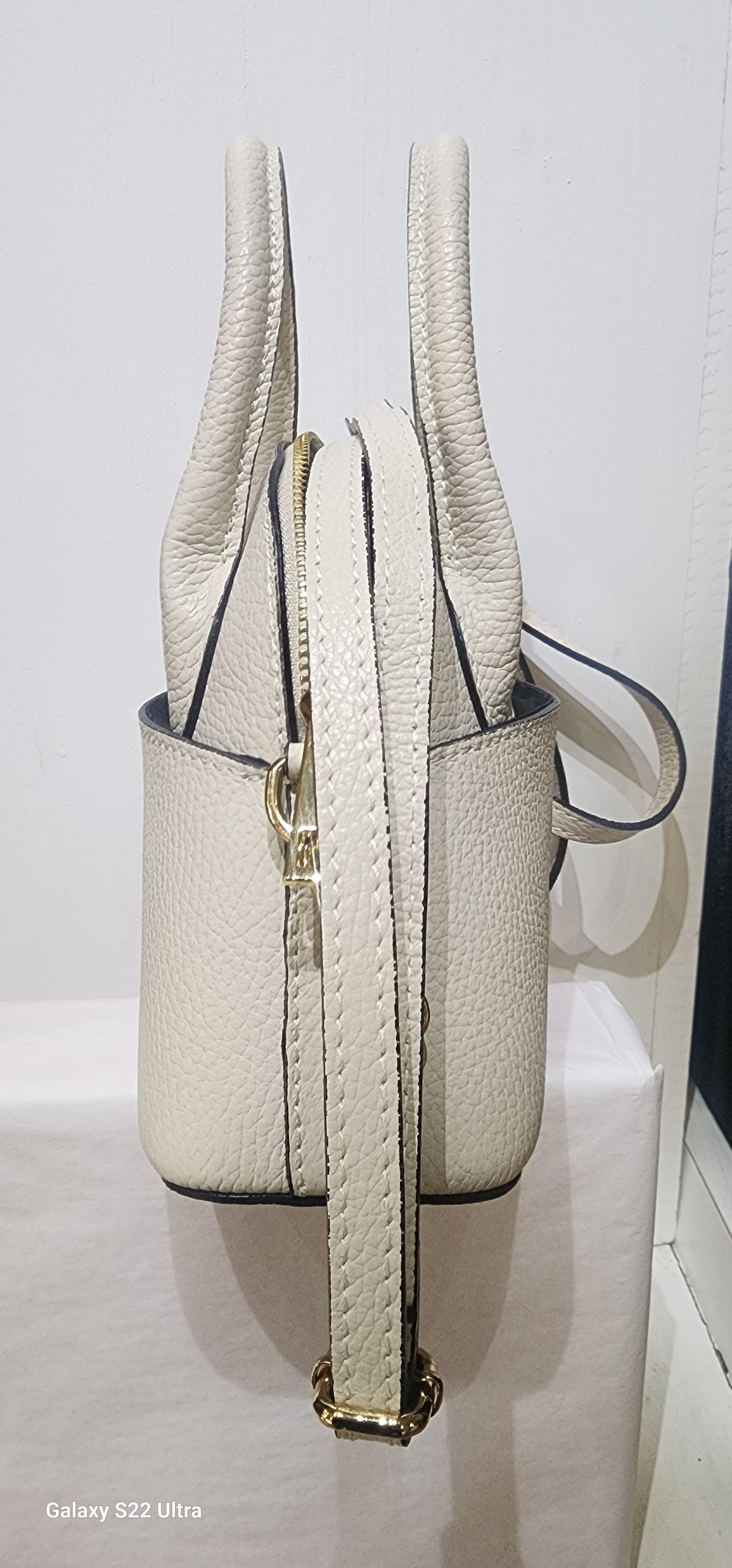 Bag OFF- white mini leather bag