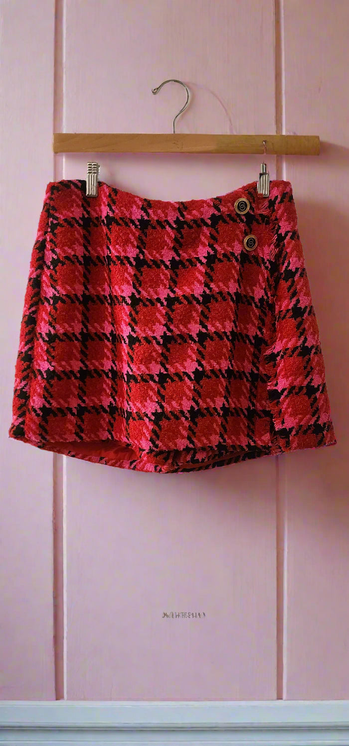 Ready to wear Pink plaid suit with skort