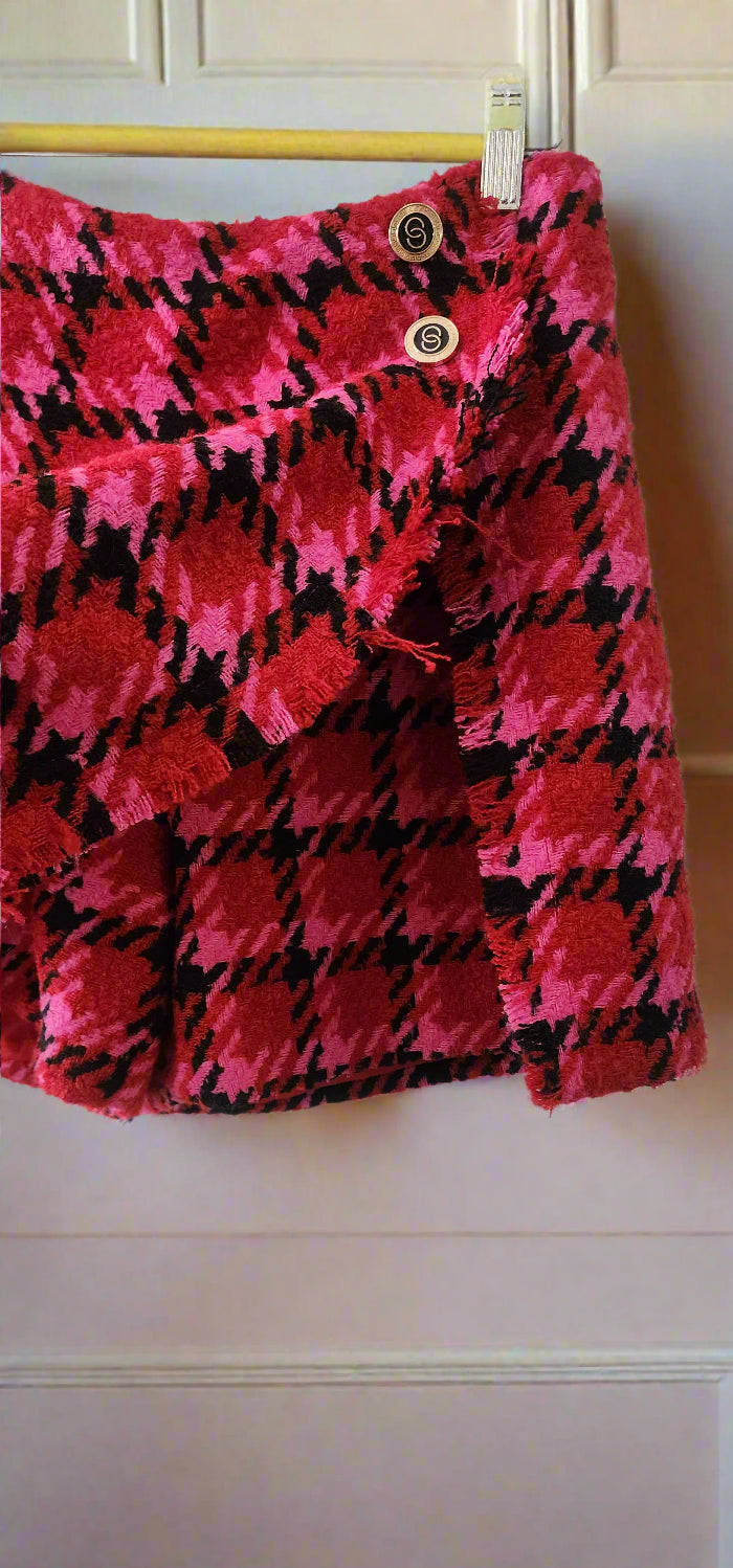Ready to wear Pink plaid suit with skort