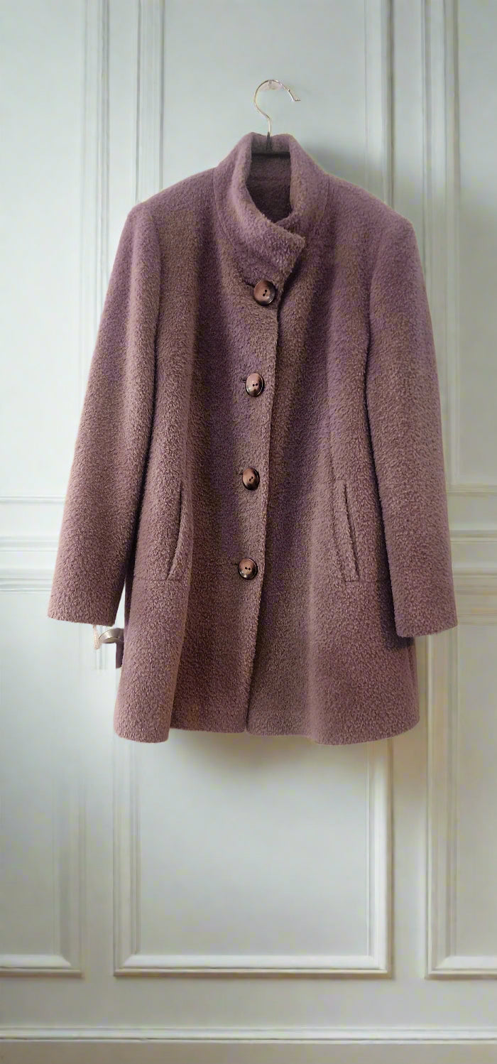 Coat alpaca lavender button down