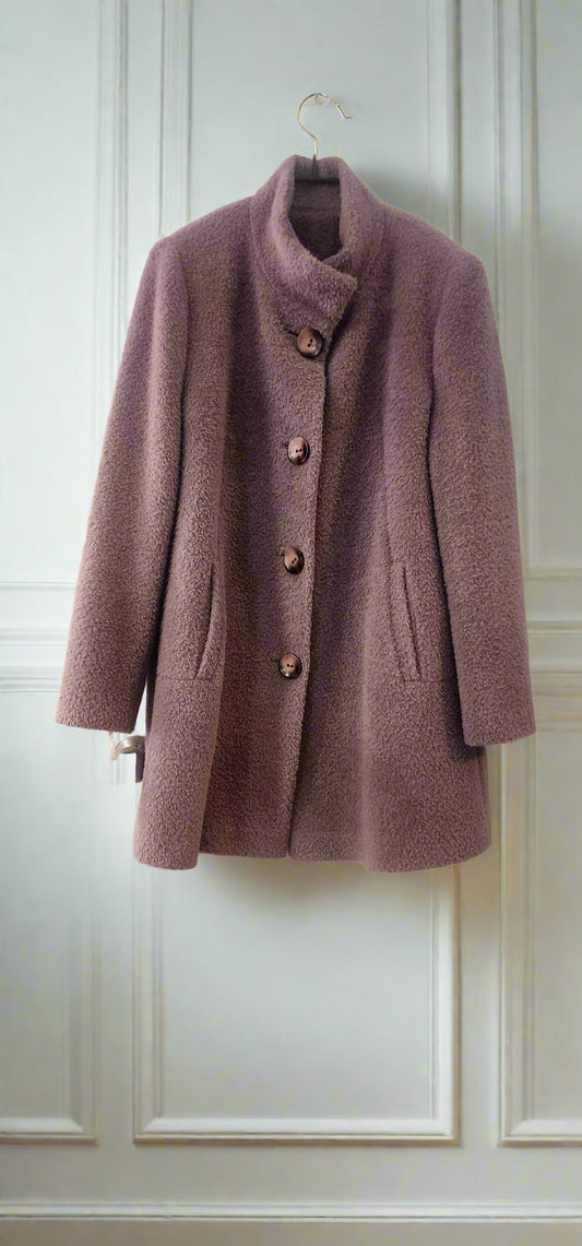 Coat alpaca lavender button down