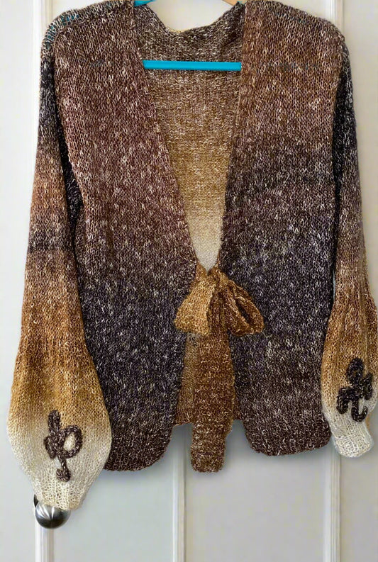 Sweater ombre rust and Gold