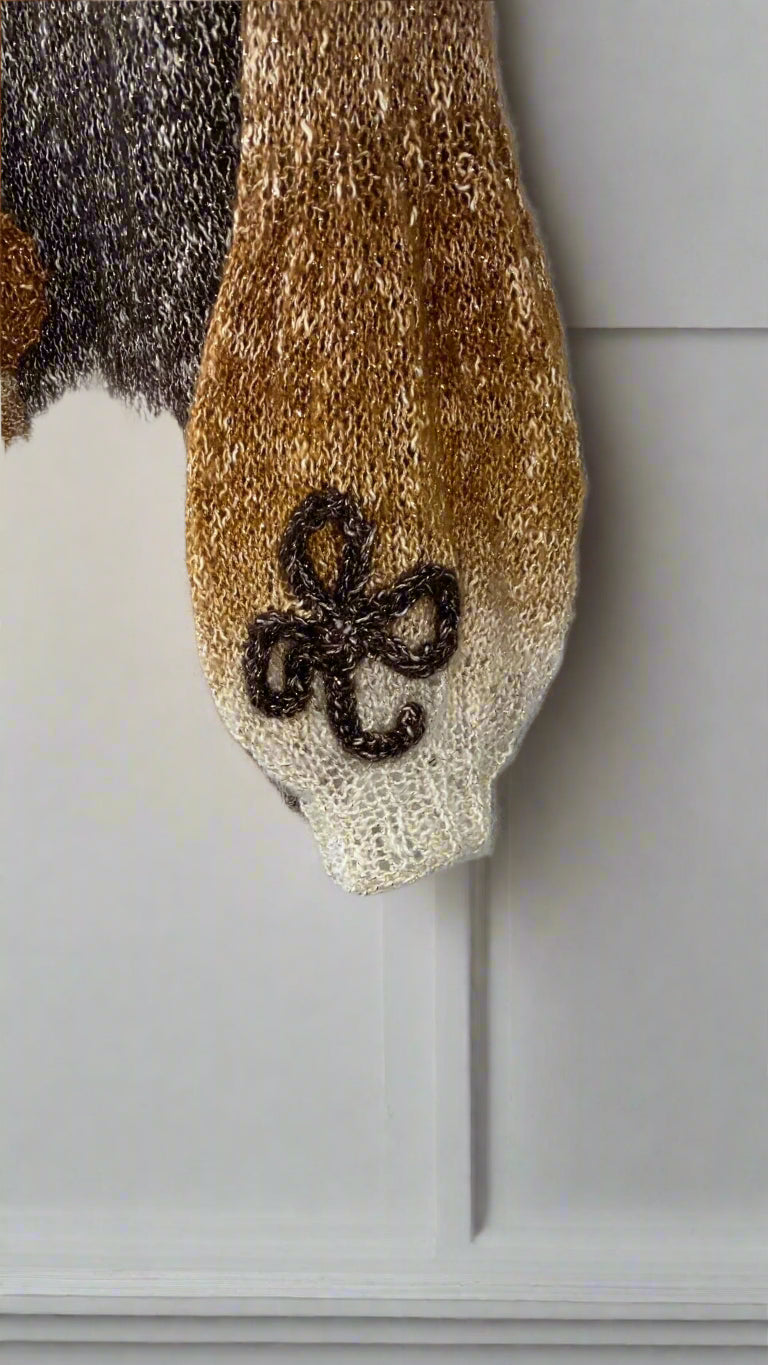 Sweater ombre rust and Gold