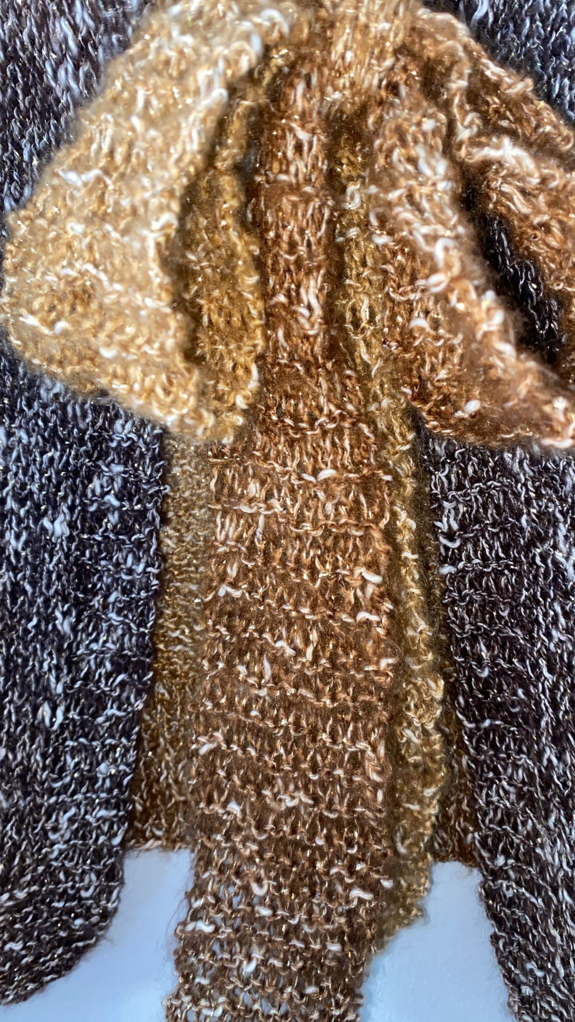 Sweater ombre rust and Gold