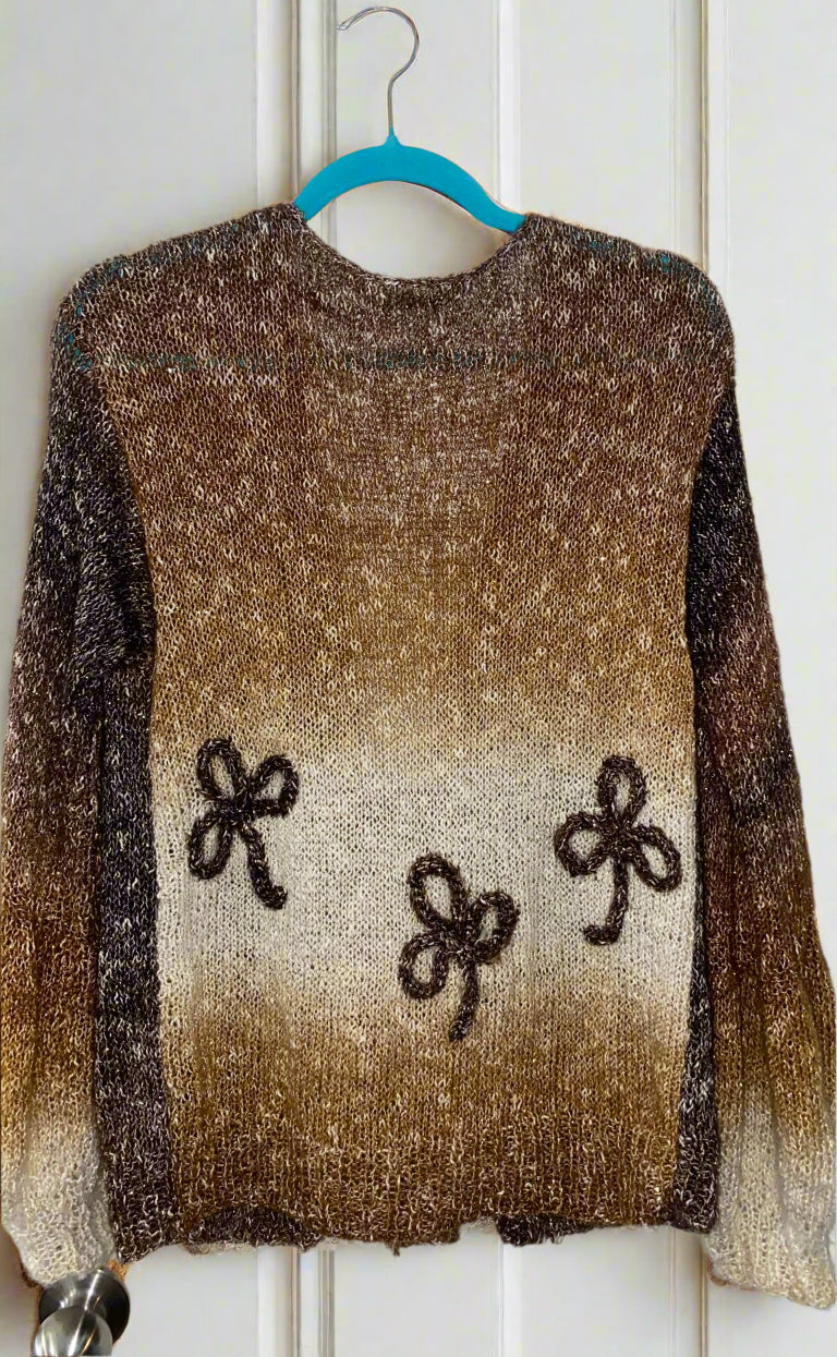 Sweater ombre rust and Gold