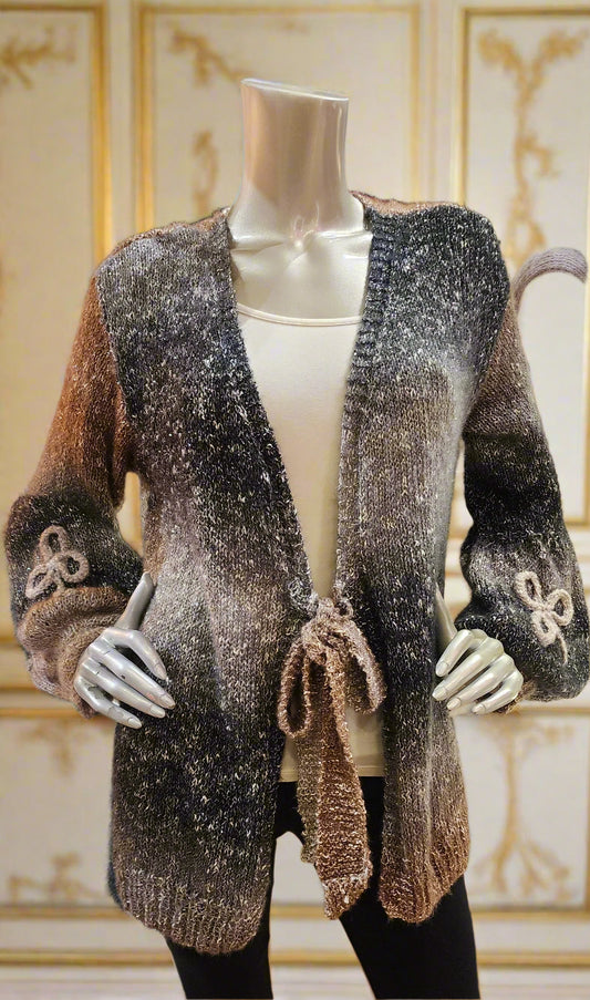 Sweater ombre black and silver
