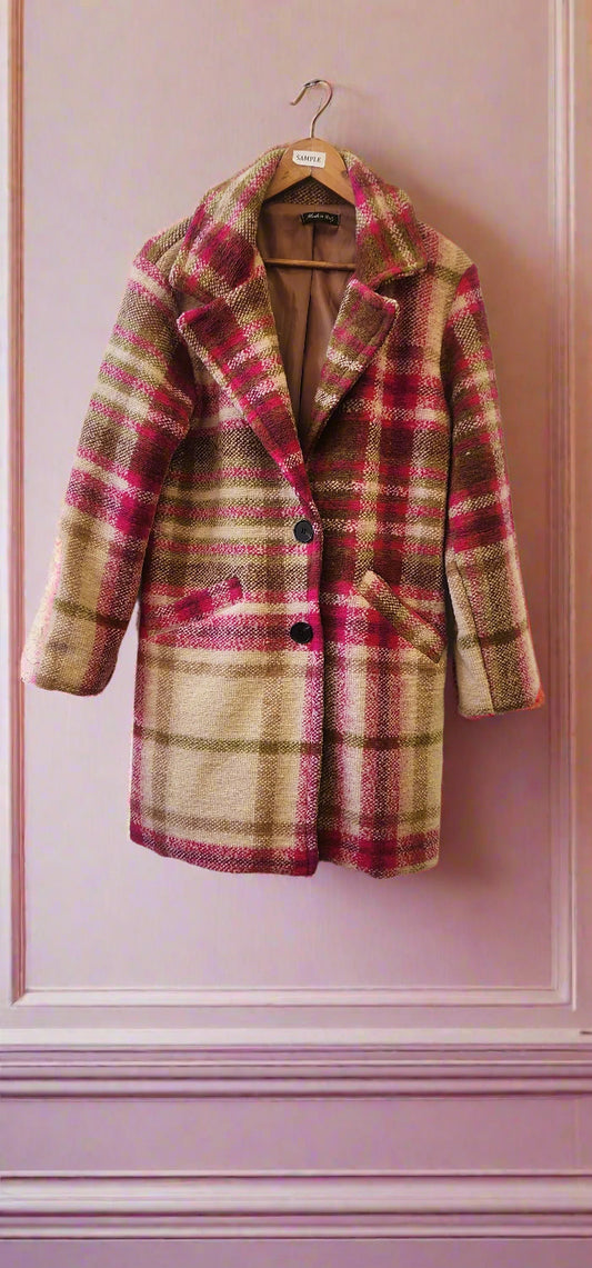 Ready-to-wear Pink Plaid Jacket