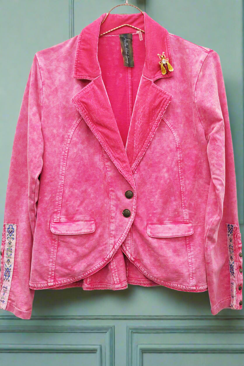 Boho Rose peplum blazer S25