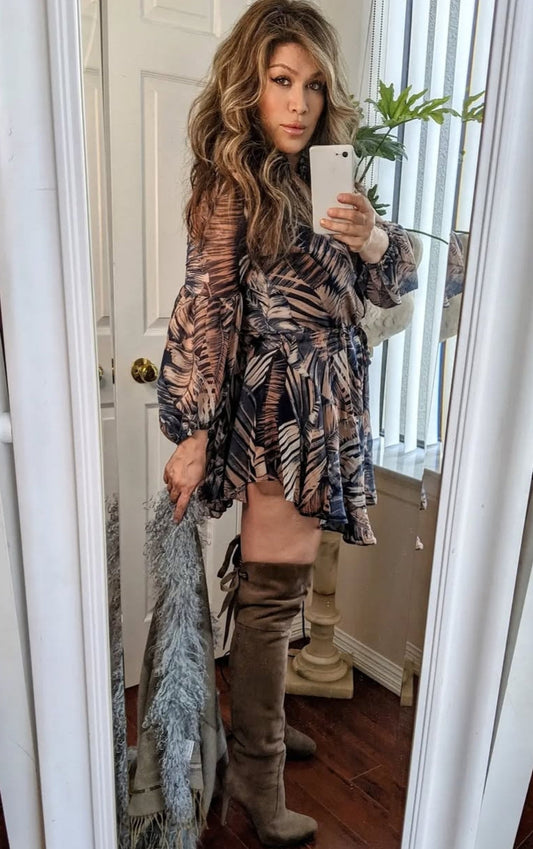 Dress Blousy short  with drawstring waist