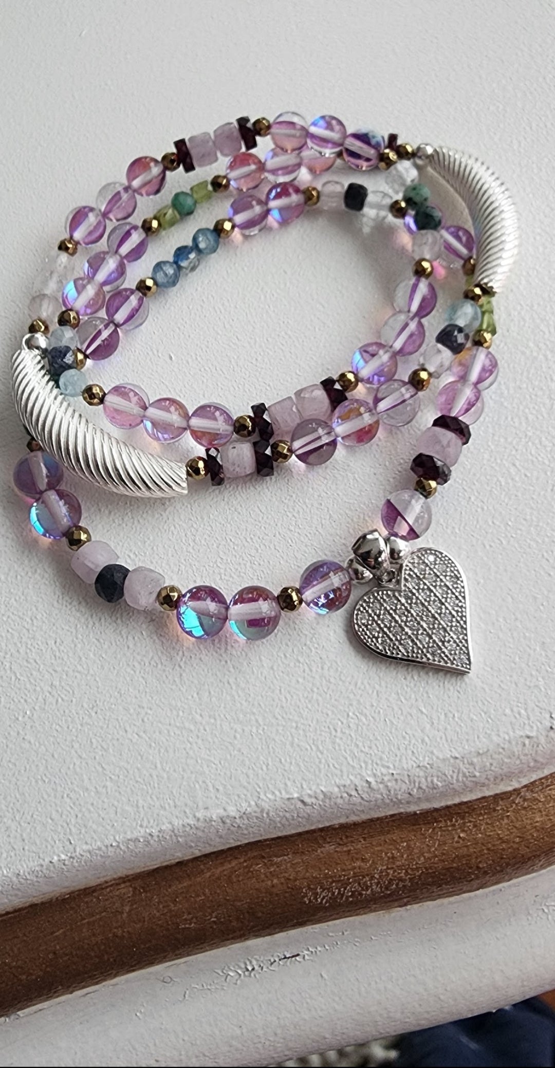 Jewelry multi colored gemstone eternity bracelet