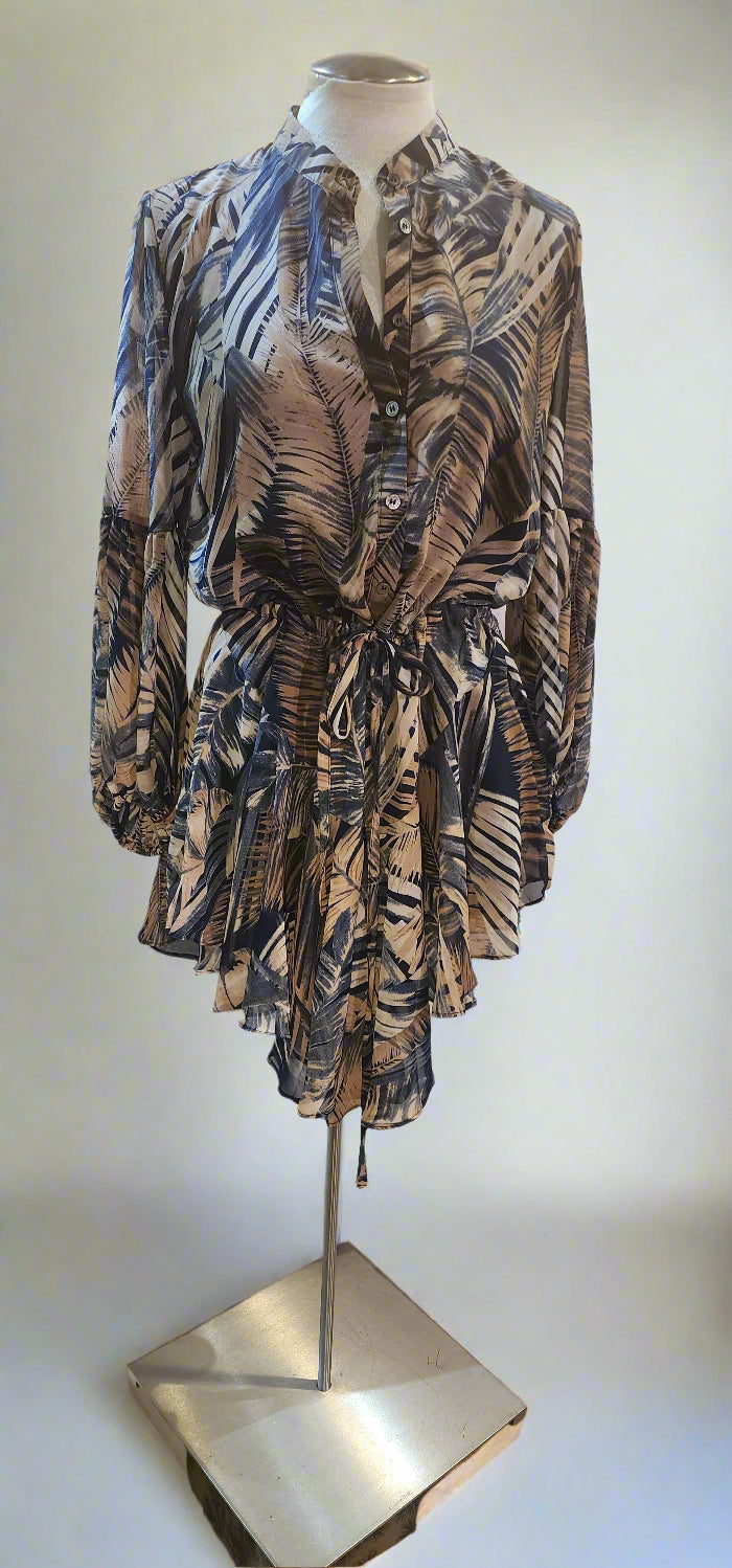 Dress Blousy short  with drawstring waist