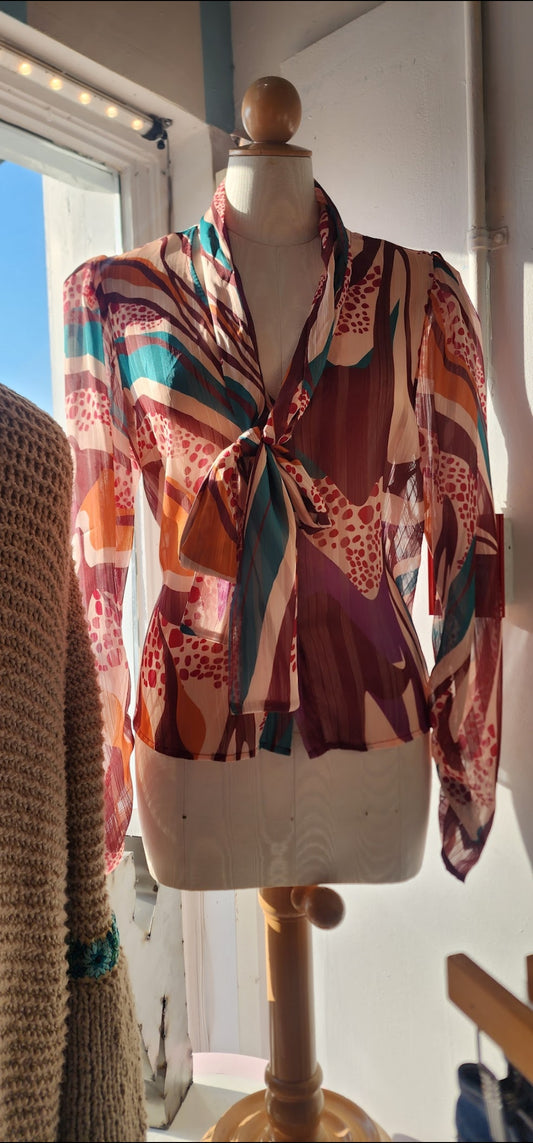 Ready to wear wine swirl blouse