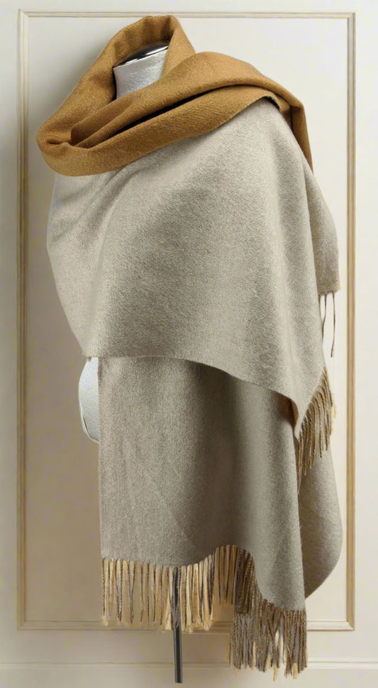 Shawl cashmere double sided