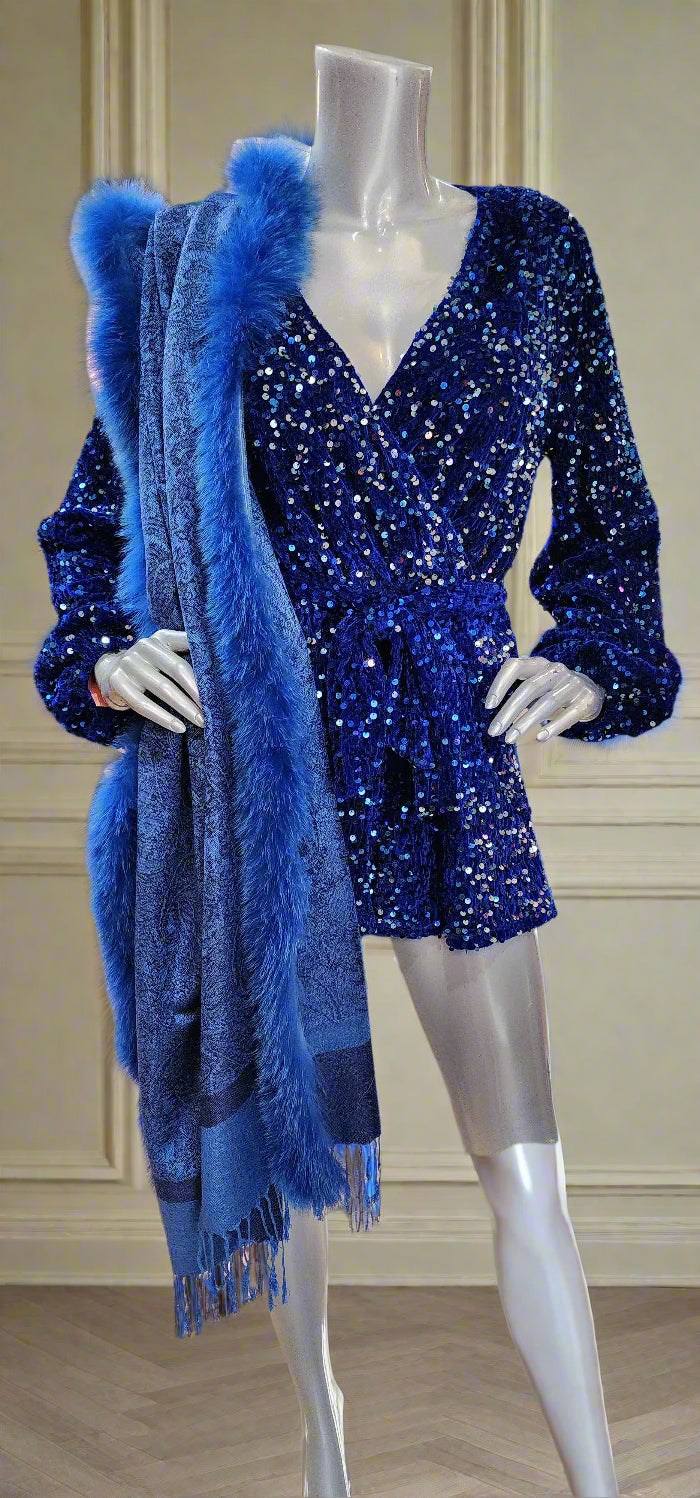 Evening Electric Blue Romper