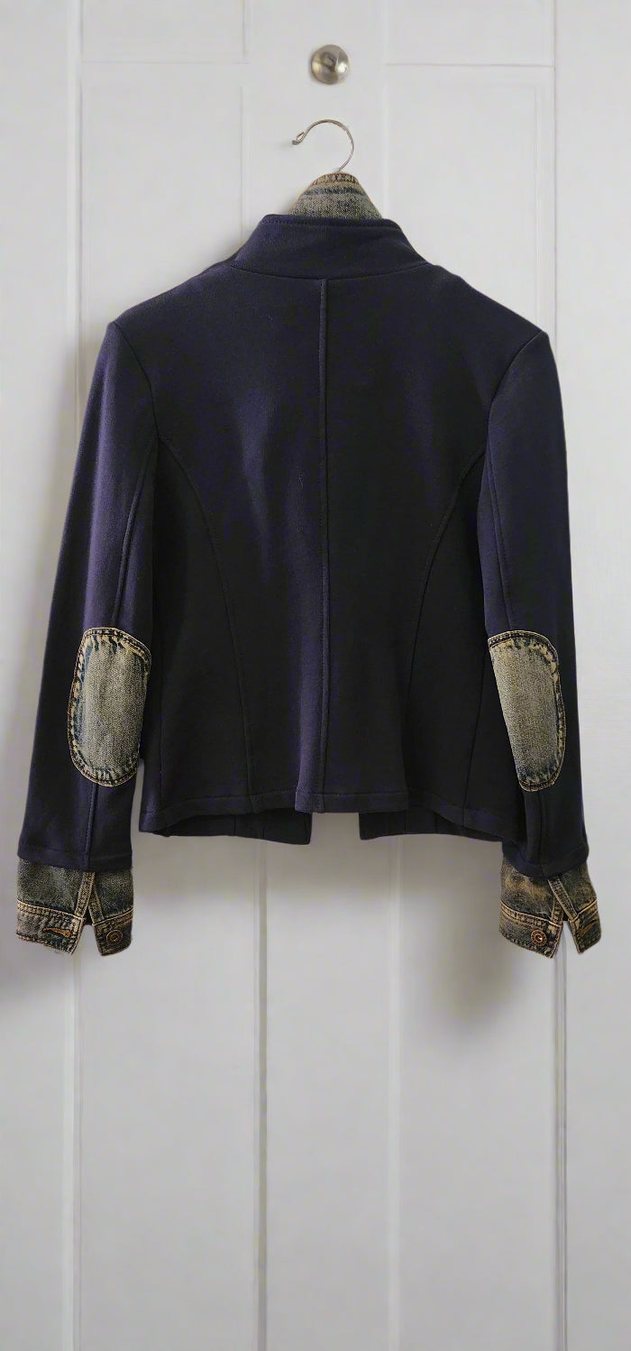 Ready to wear Navy Blazer /w demin patches on elbows