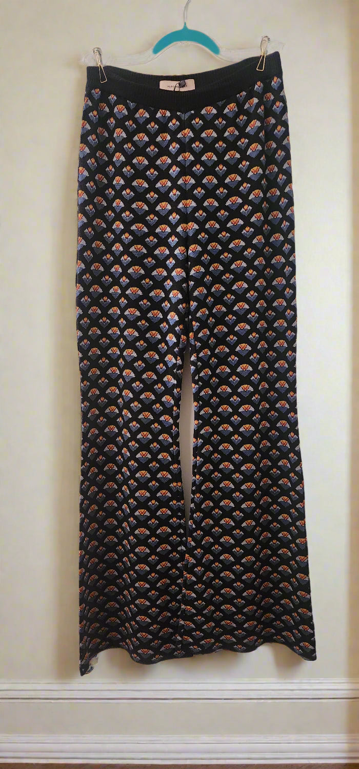 Barcelona Blue pants with little gold fans set