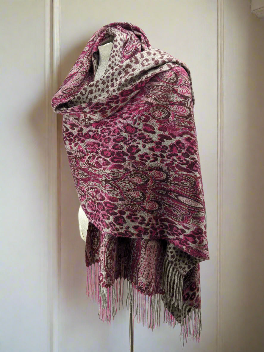 Shawl cashmere double sided