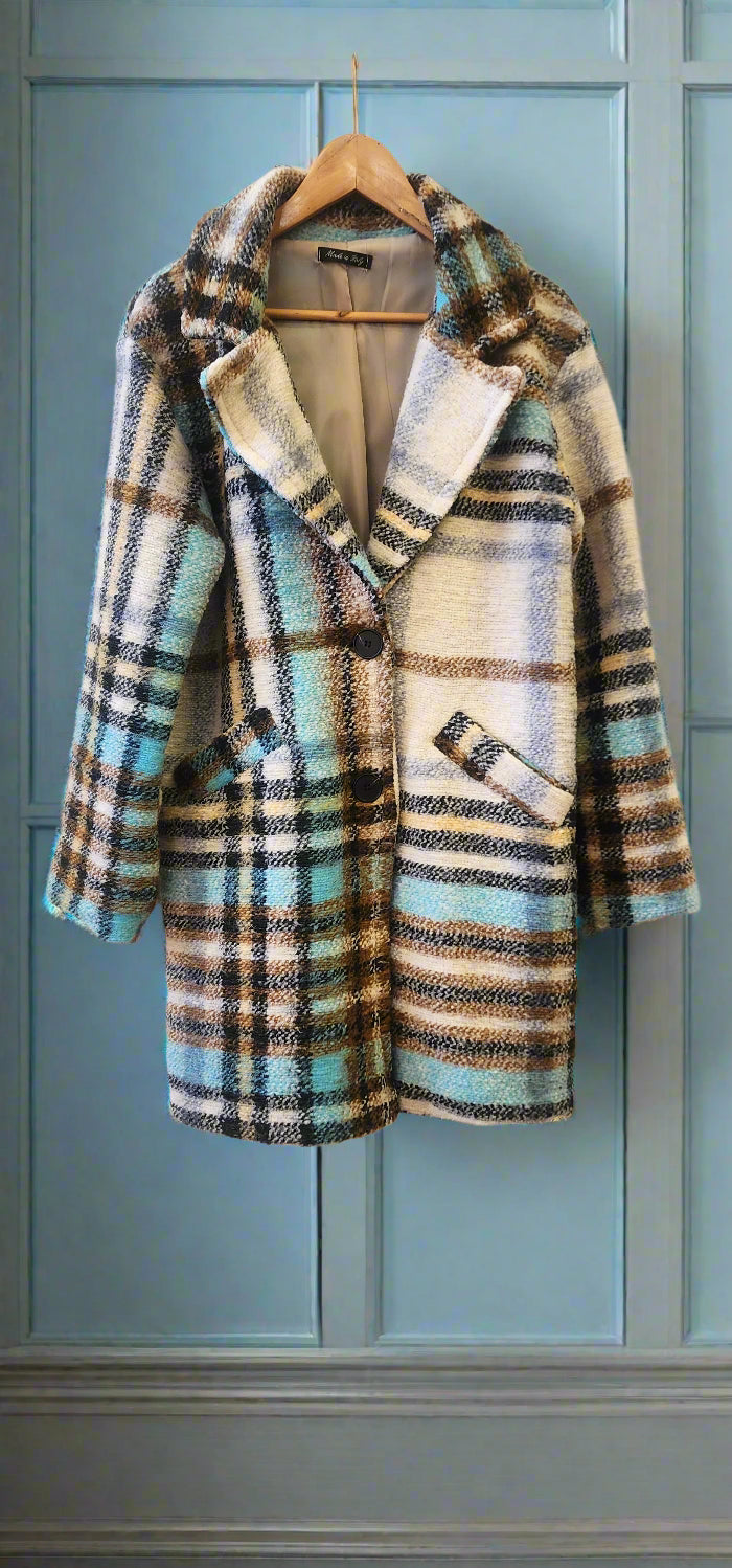 Ready-to-wear Blue Plaid Jacket