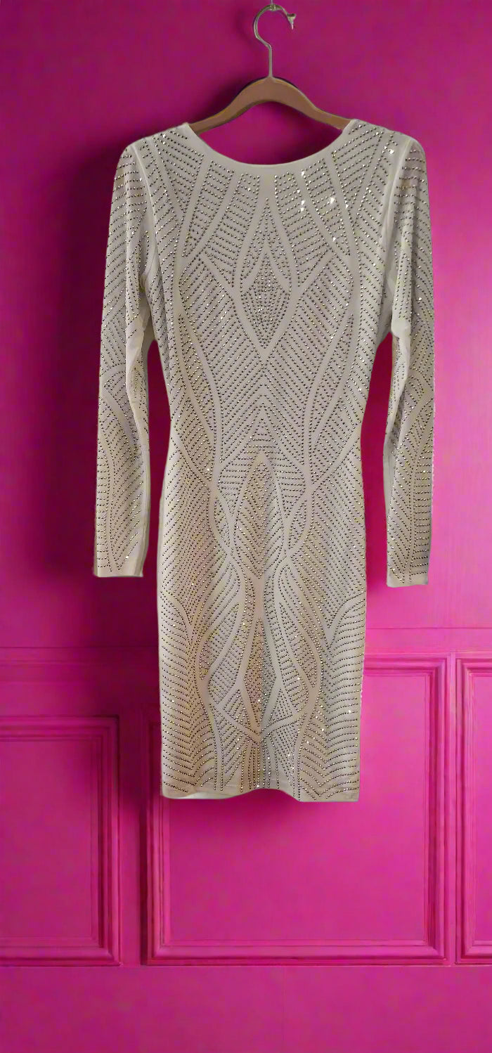 Dress White studded sparkle