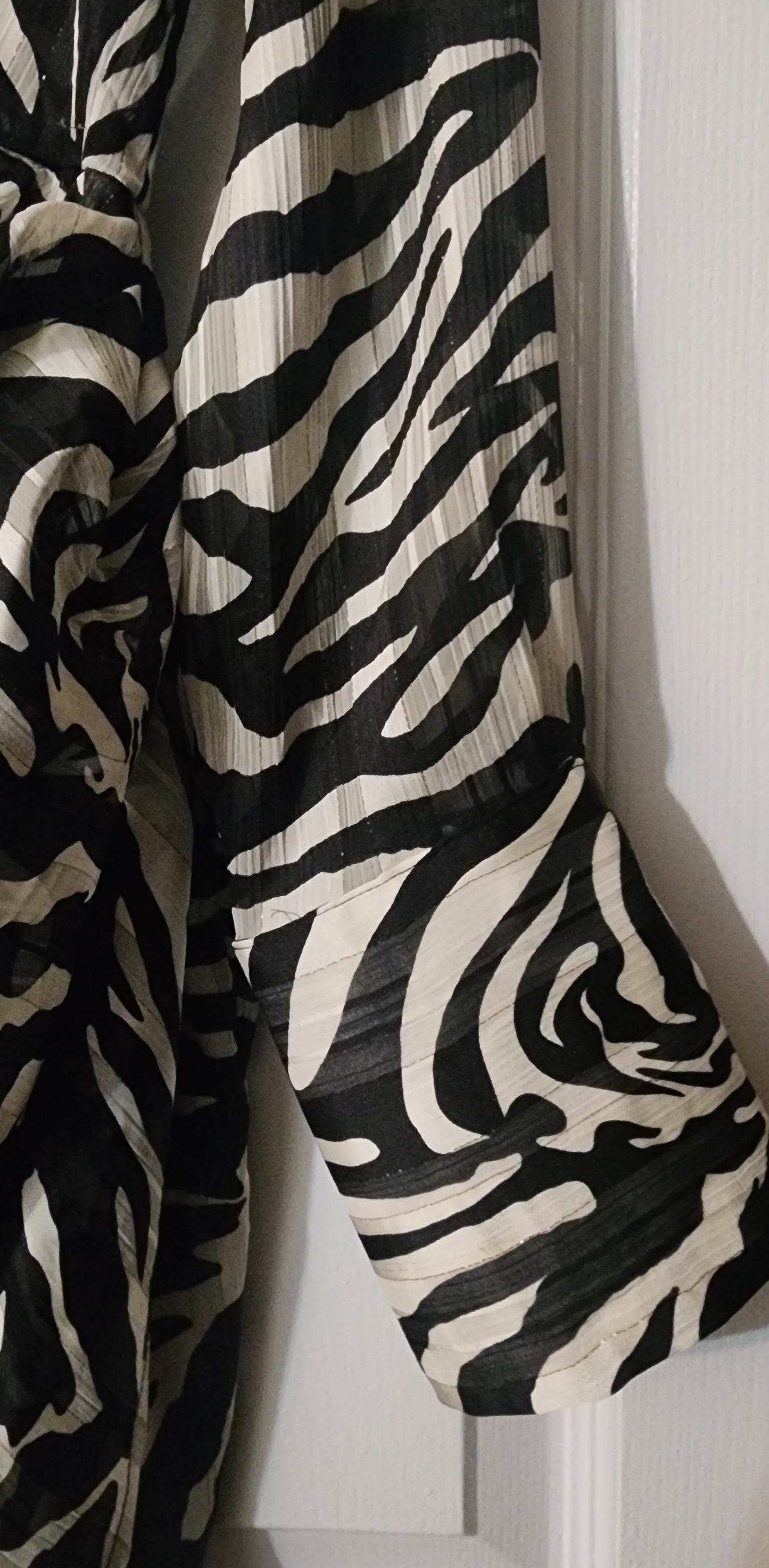 One-of-a-kind  zebra mini shirt dress