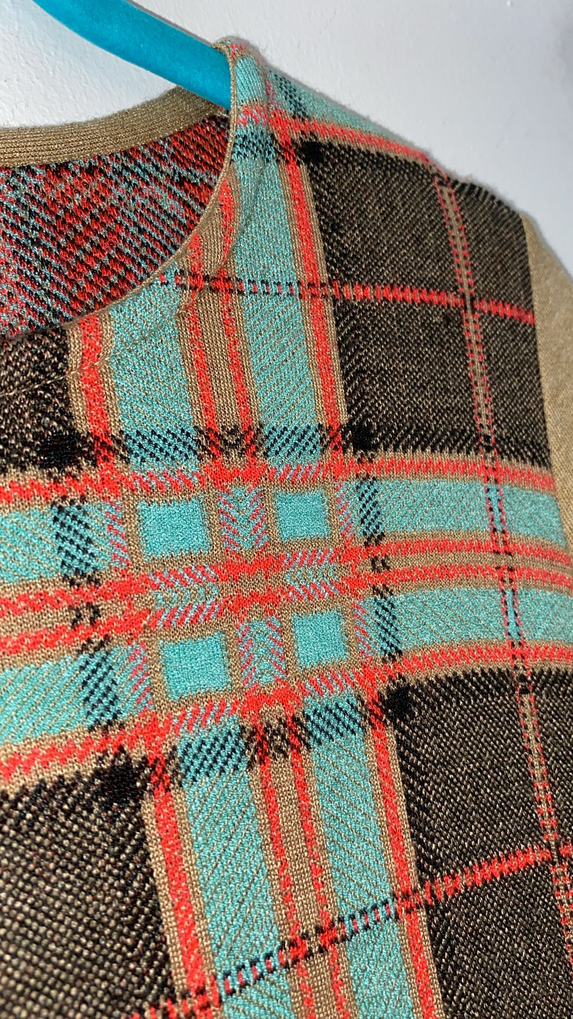 Barcelona Plaid crewneck