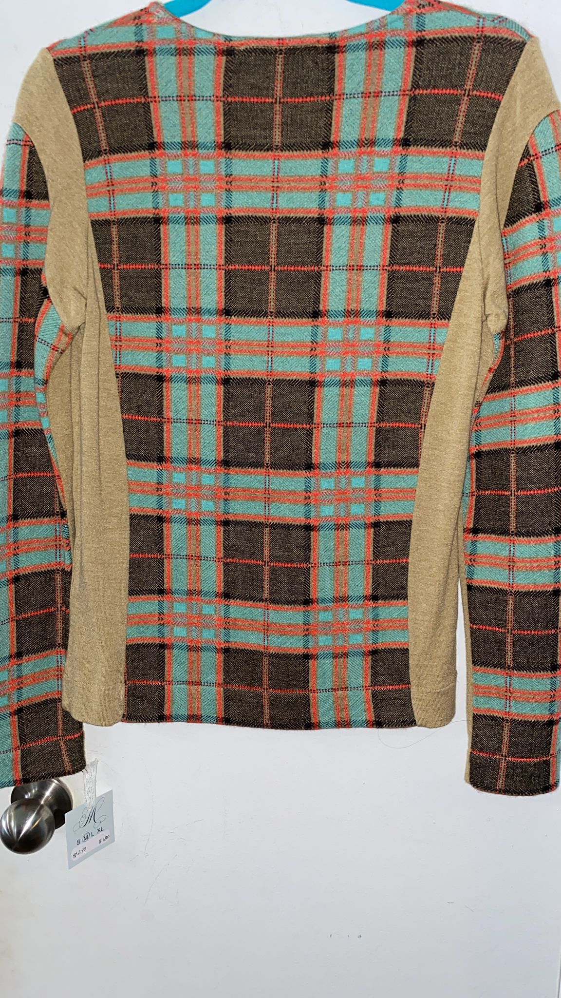 Barcelona Plaid crewneck