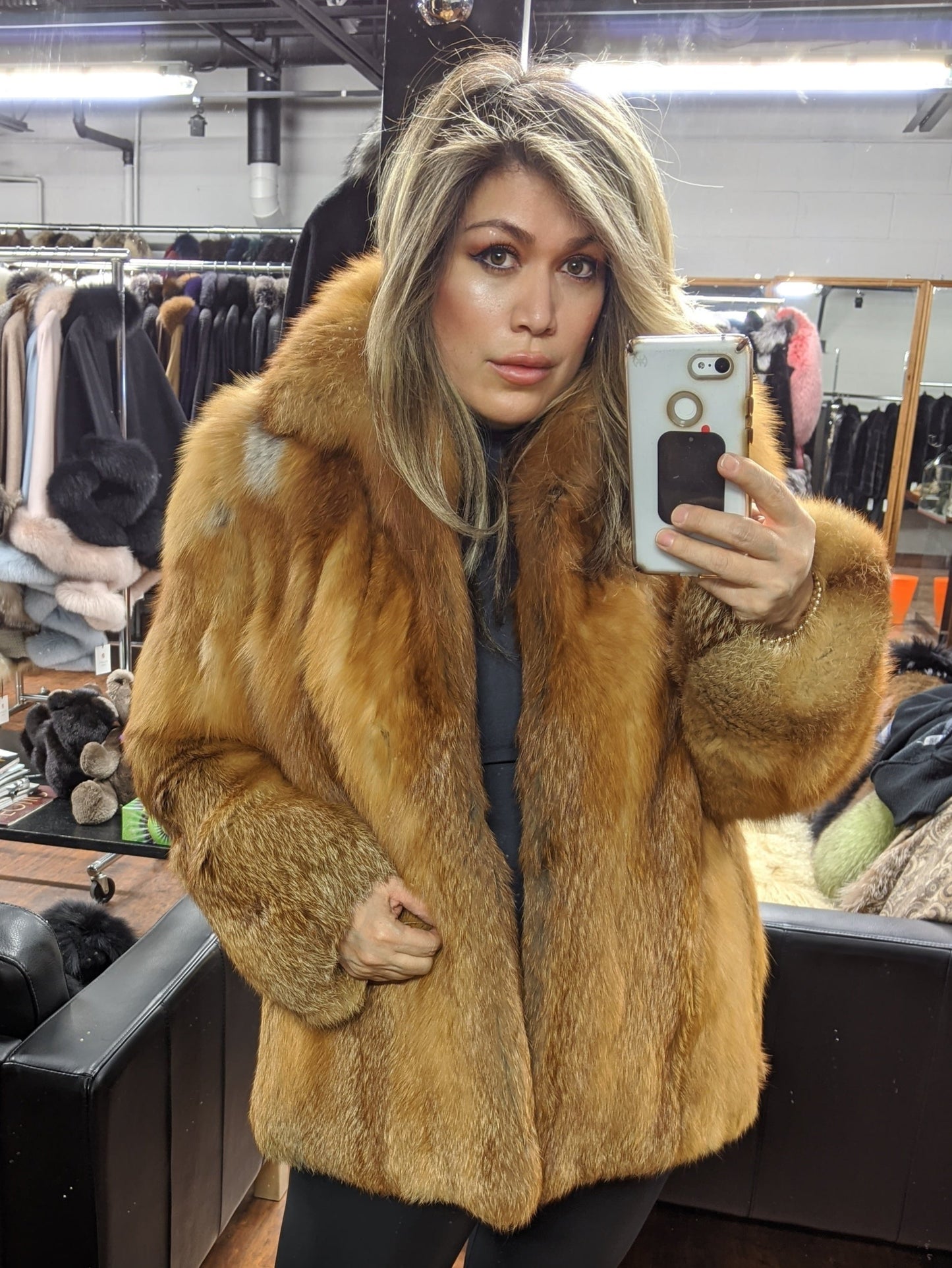 Coat Red fox jacket vintage